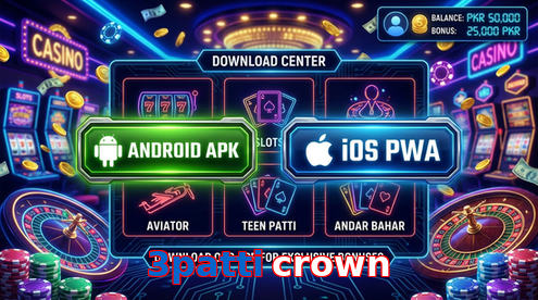 Main screen of 3Patti Crown download page for PK players